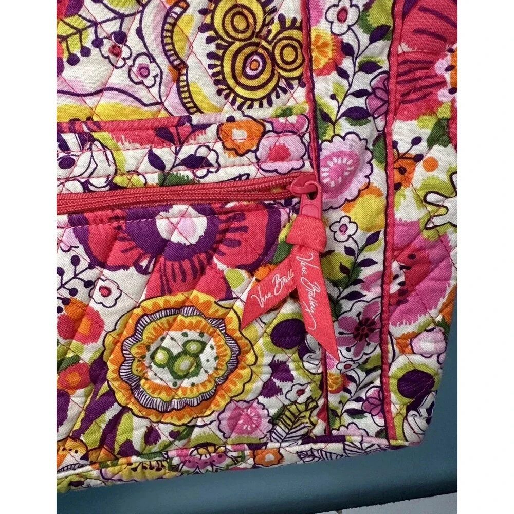 Disney Vera Bradley Mickey's Paisley Celebration Triple Zip Hipster Crossbody